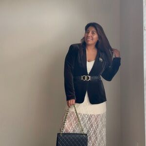 Sofia by Sofia Vergara Black Velvet Blazer